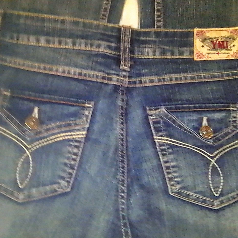 Juniors YMI sz 7 Jeans Wide leg - Picture 4 of 6